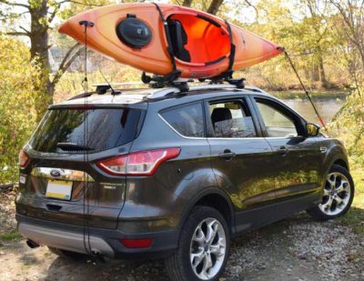 FoldAway-J™ Kayak Carrier with Tie-Downs - J-Style - Folding - Side Loading - Image 7